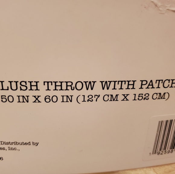 Rae Dunn blanket with patch. - Picture 2 of 3